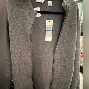 Calvin Klein, Sz XL dark gray zippered jacket, NWT; awesome gift